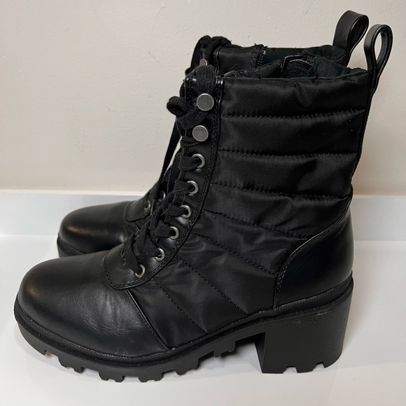 DV Black Lace-up Boots (with side zipper) - Picture 2 of 6